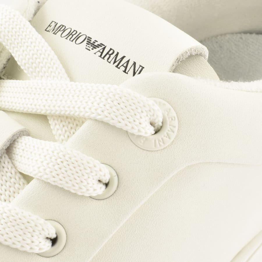 Emporio Armani Logo Trainers Off White